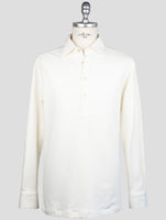Kiton White Cotton Ea Sweater Polo