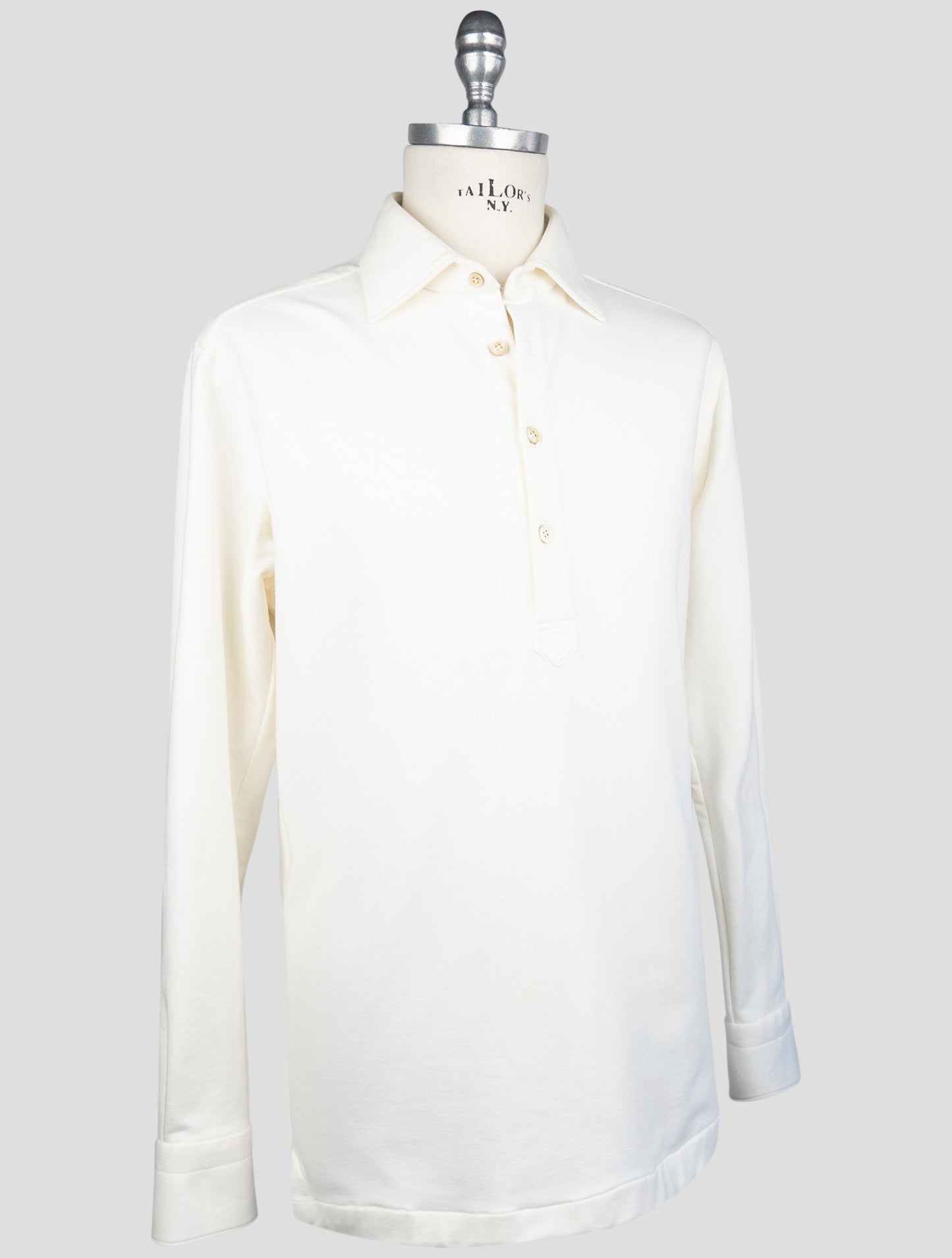 Kiton White Cotton Ea Sweater Polo