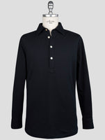 Kiton Black Cotton Ea Sweater Polo