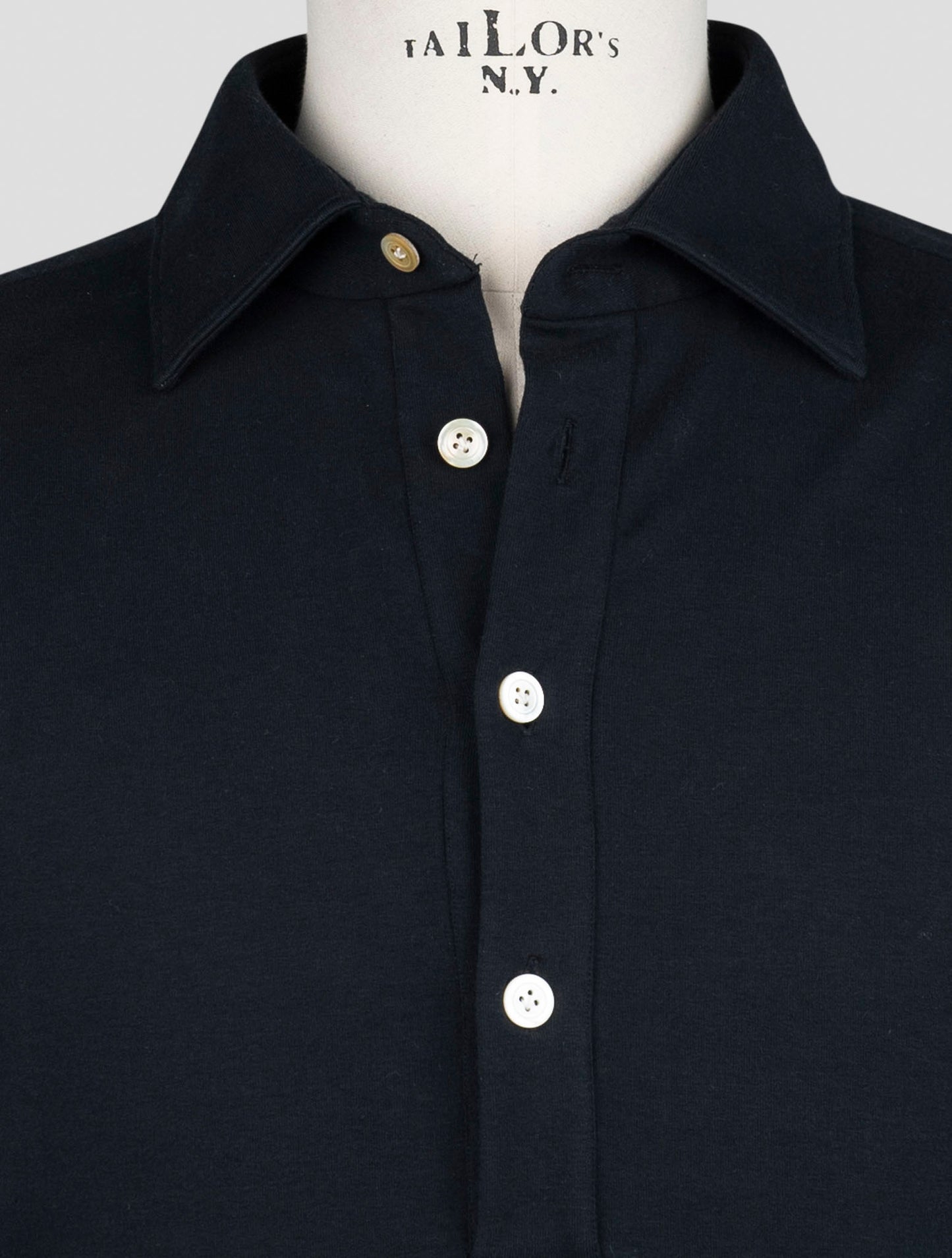 Kiton Black Cotton Ea Sweater Polo