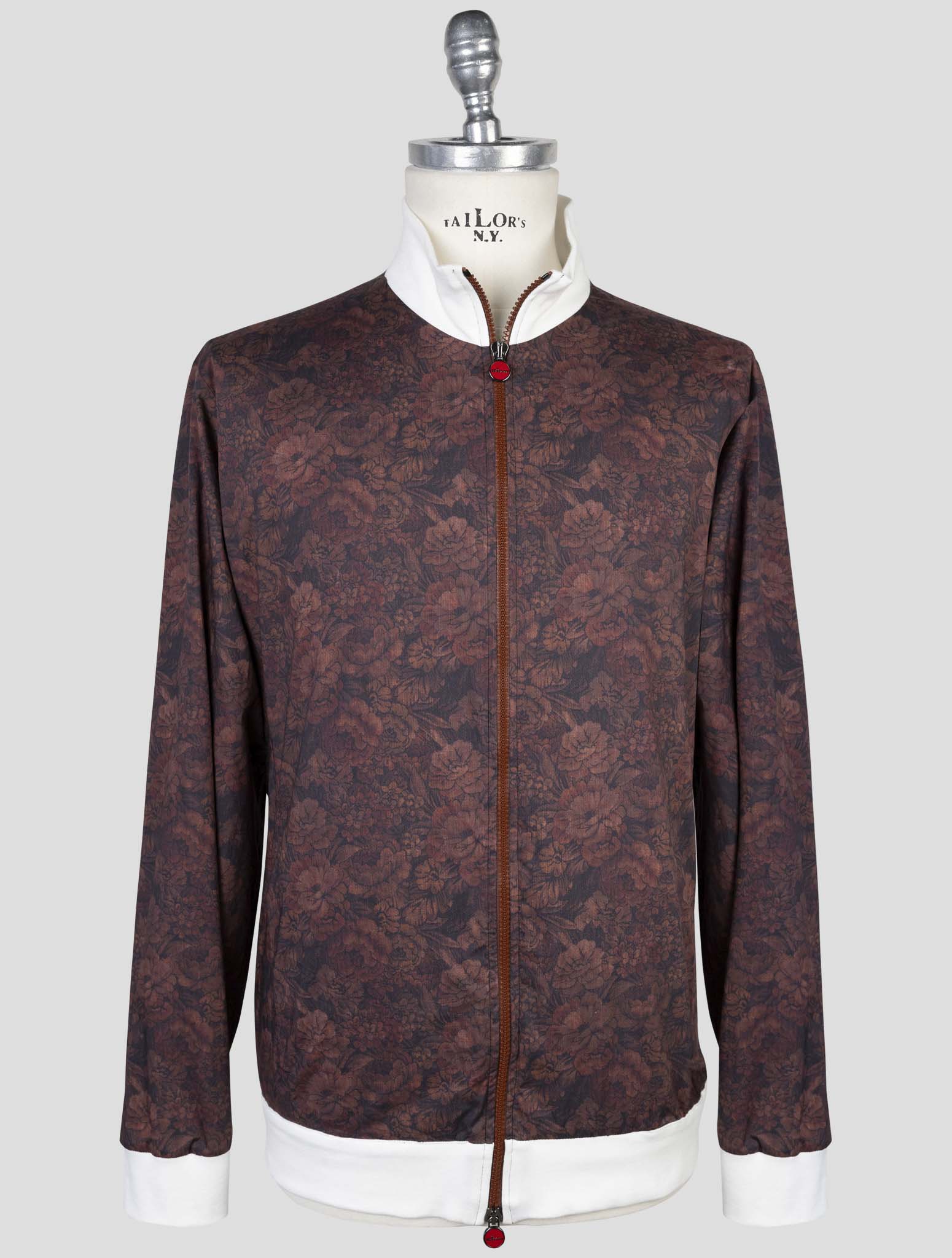 Kiton Burgundy Cotton Coat