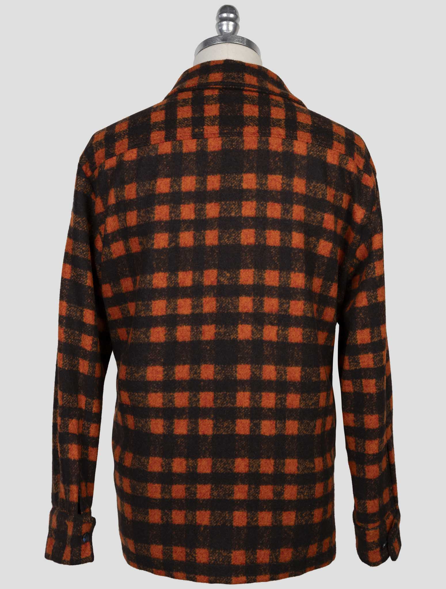 Kiton Orange Brown Alpaca Wool Pa Coat