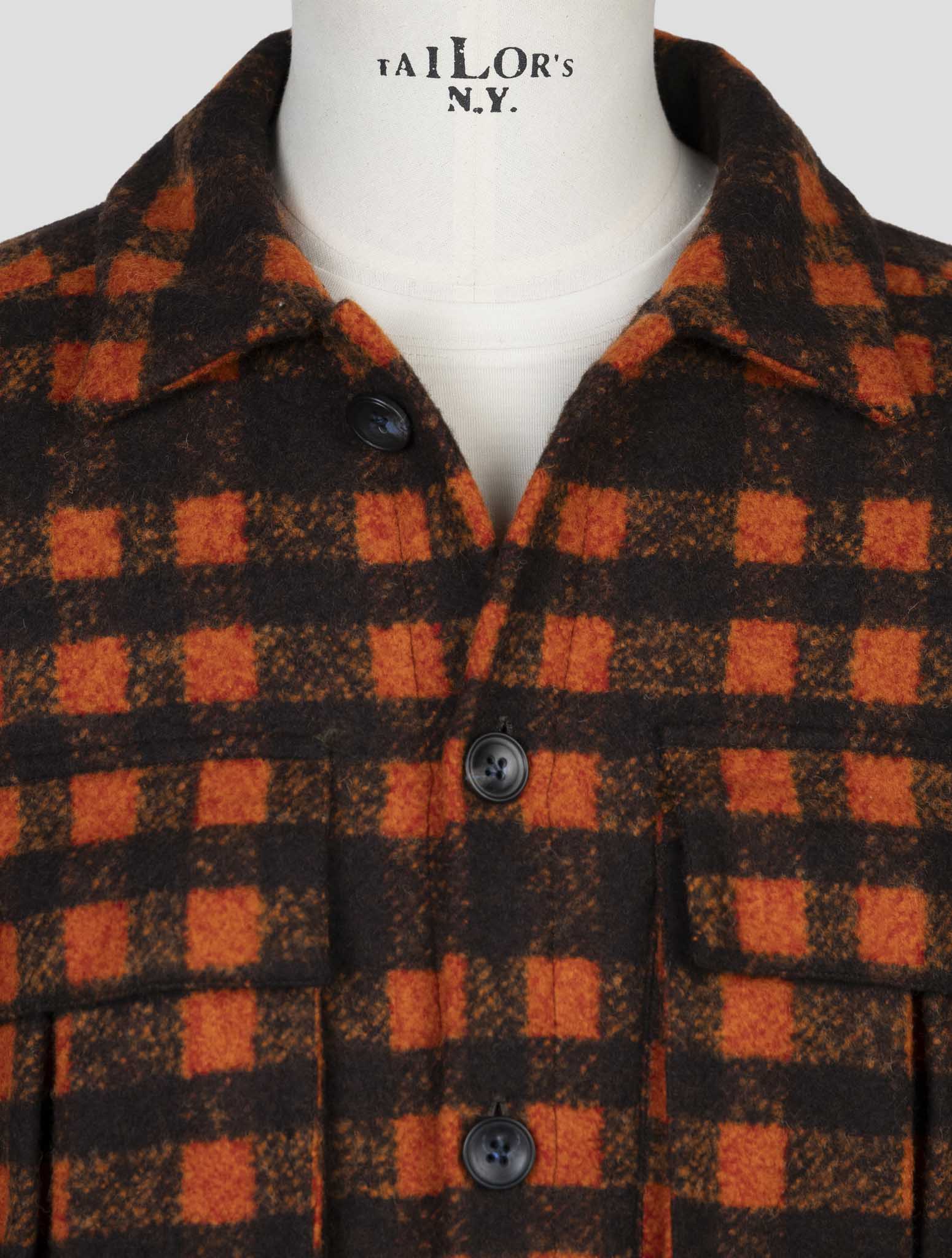 Kiton Orange Brown Alpaca Wool Pa Coat