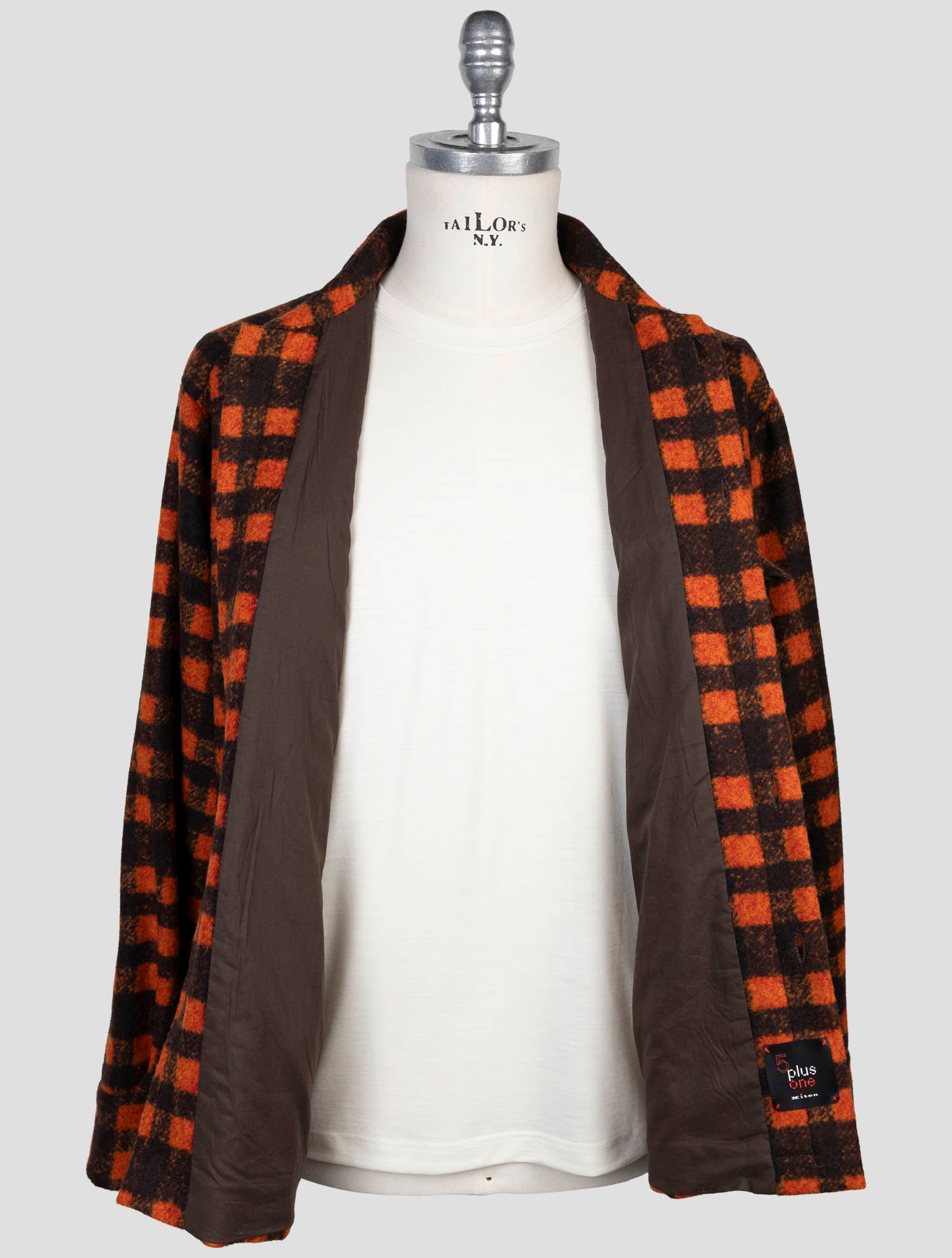 Kiton Orange Brown Alpaca Wool Pa Coat