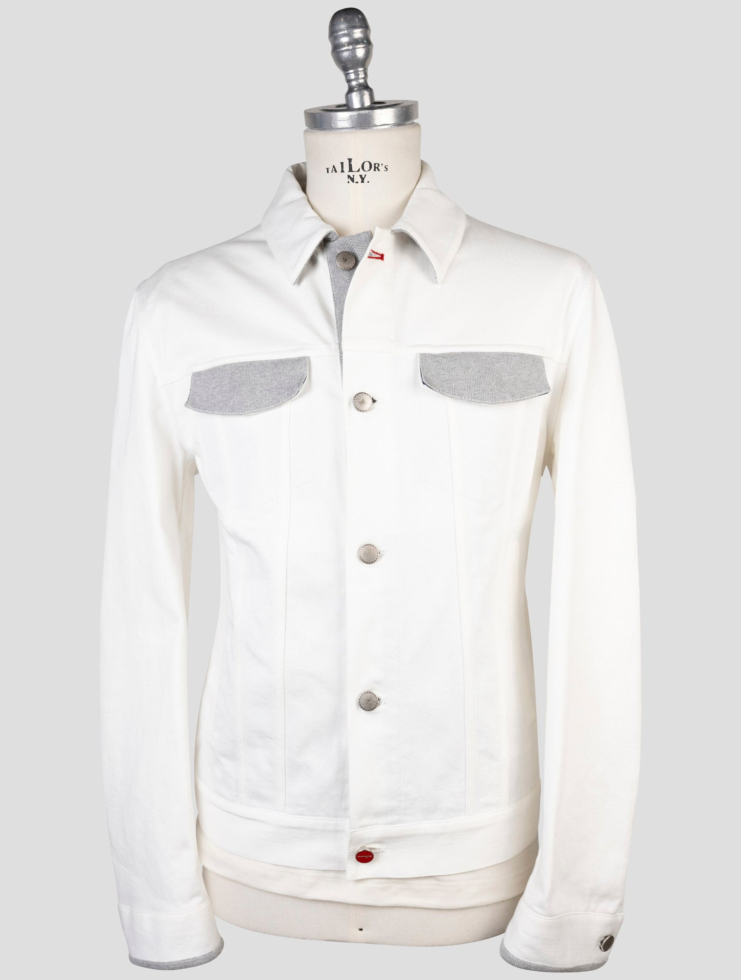 Kiton White Cotton Coat