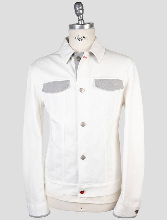 Kiton White Cotton Coat