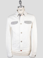Kiton White Cotton Coat