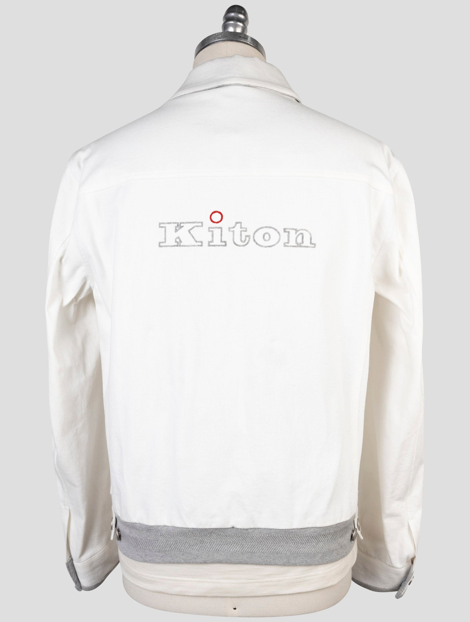 Kiton White Cotton Coat