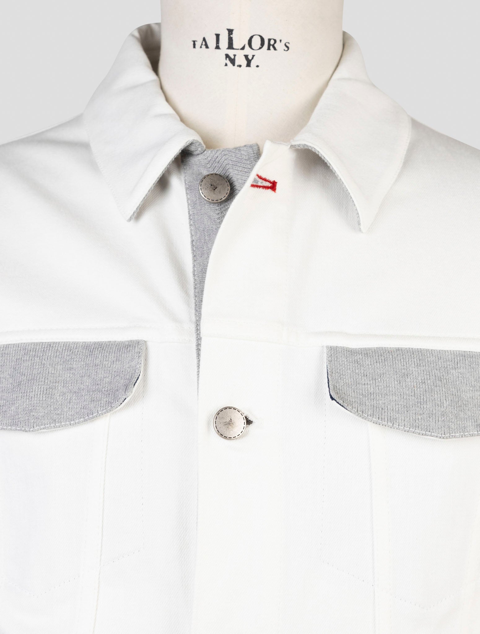Kiton White Cotton Coat