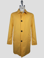 Kiton Yellow Beige Cashmere Silk Reverse Overcoat