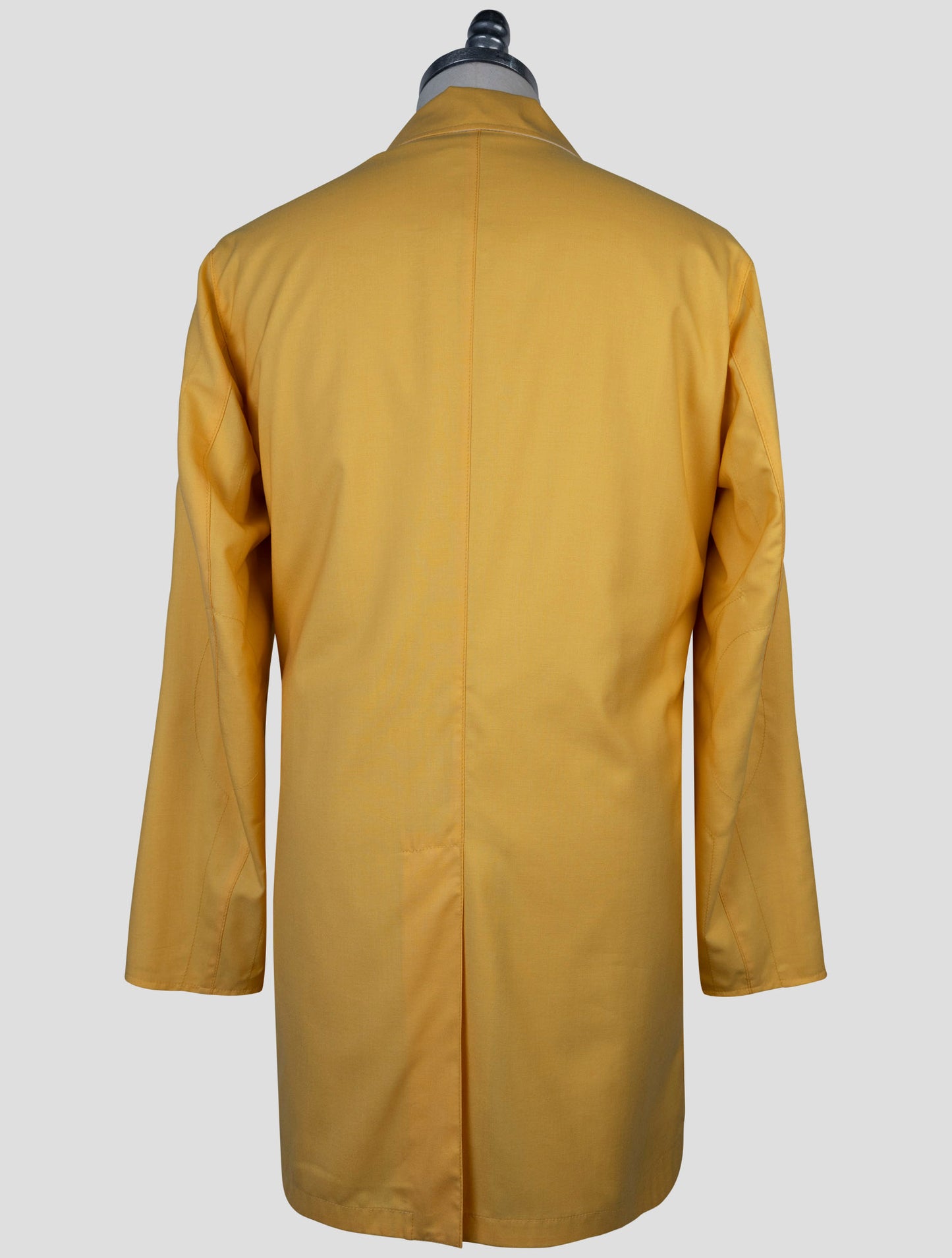 Kiton Yellow Beige Cashmere Silk Reverse Overcoat