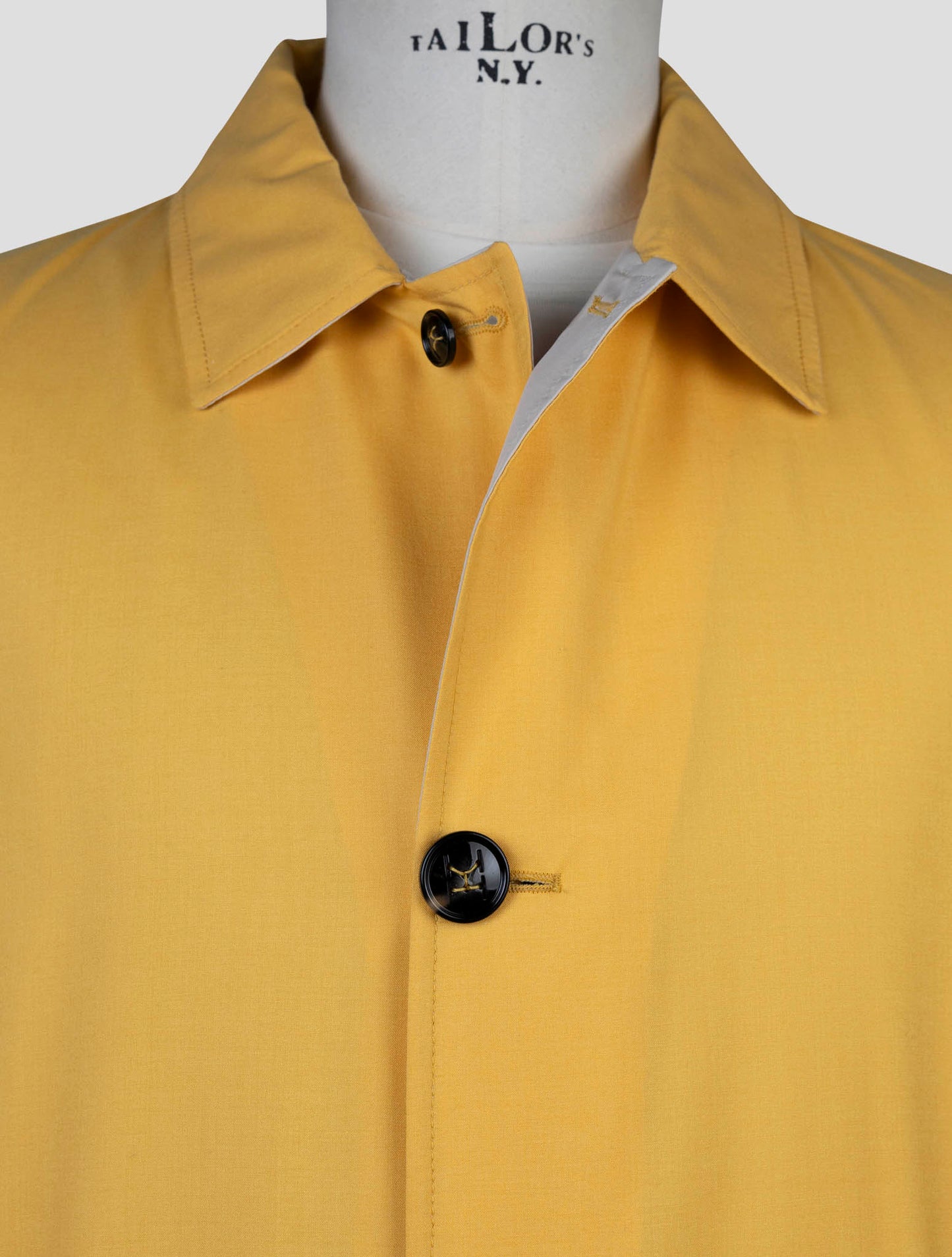 Kiton Yellow Beige Cashmere Silk Reverse Overcoat