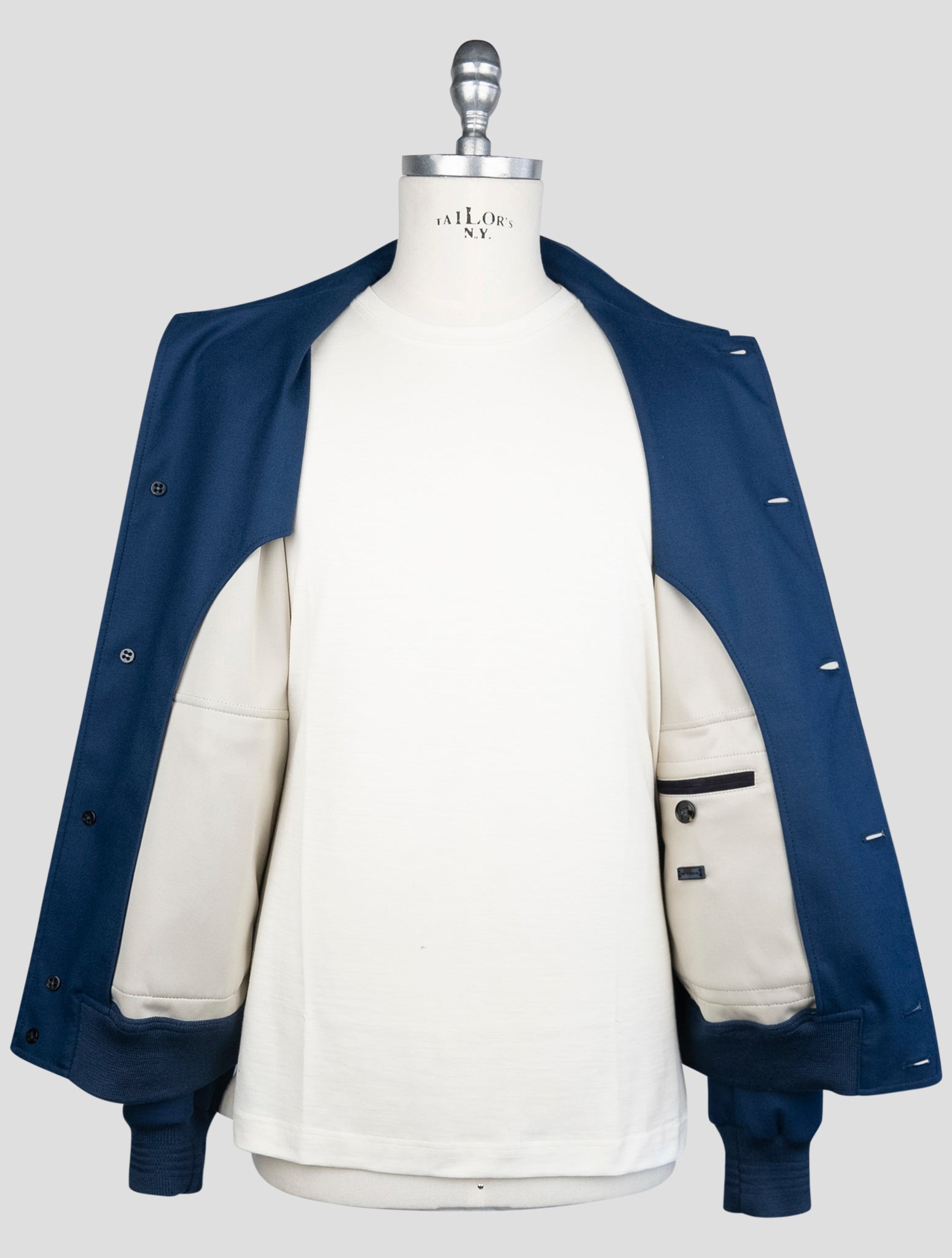 Kiton Blue Cashmere Ea Coat