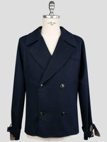 Kiton Blue Cashmere Silk Coat