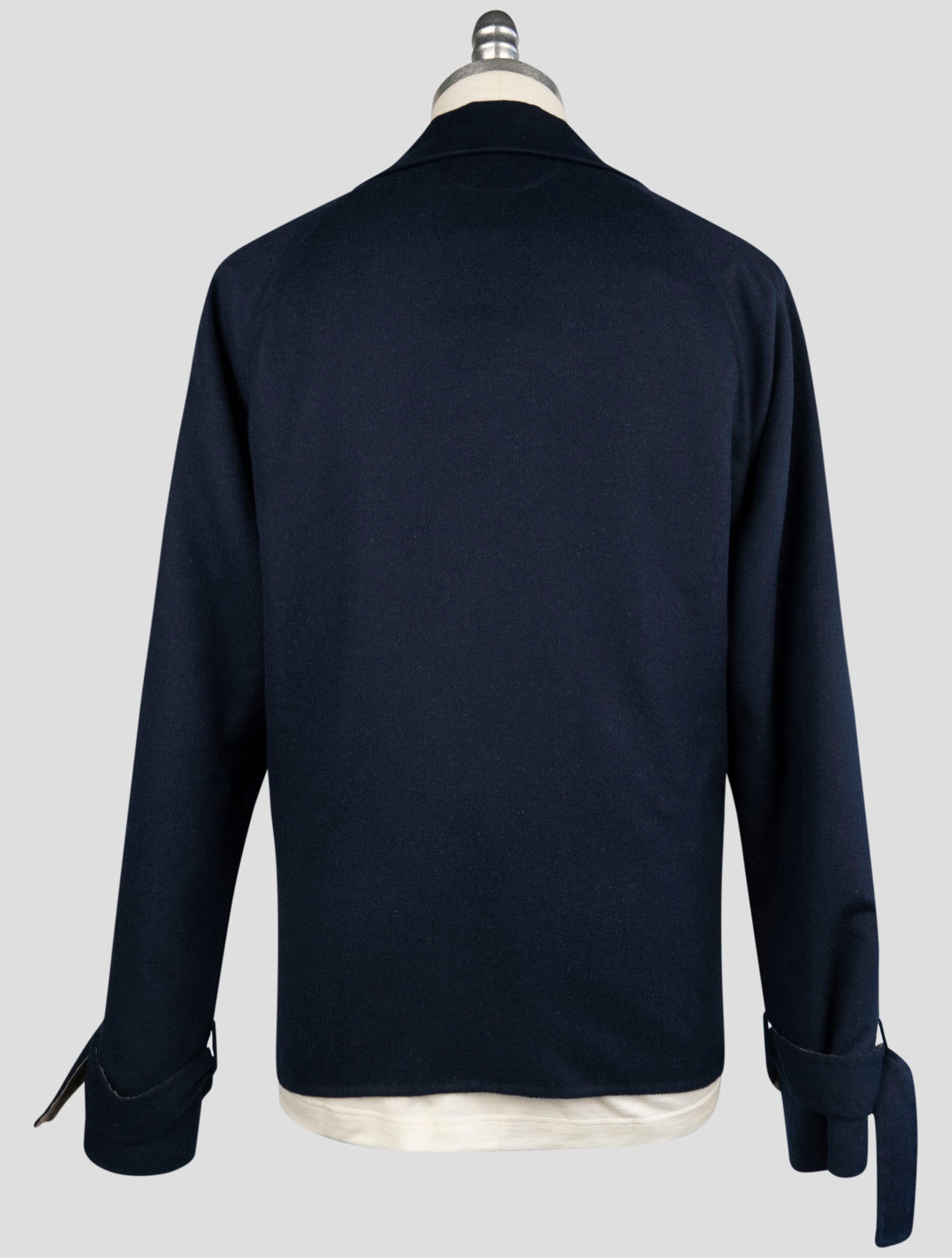 Kiton Blue Cashmere Silk Coat