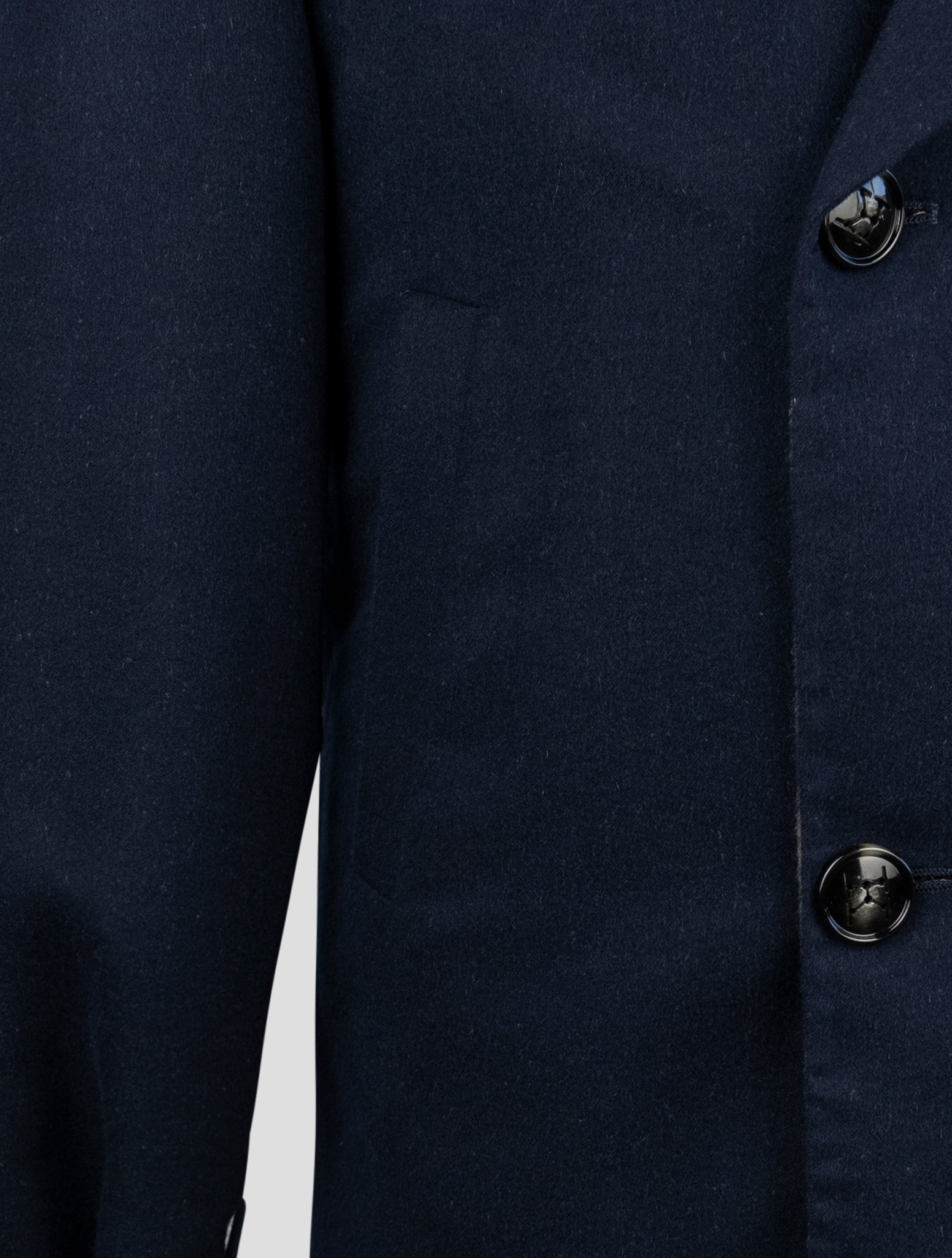 Kiton Blue Cashmere Silk Coat