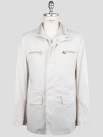 Kiton Gray Wool Pl Silk Ea Coat