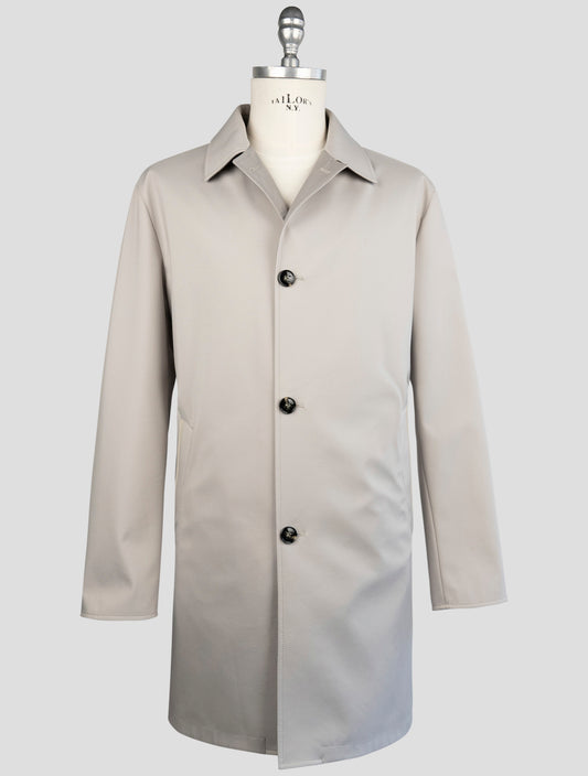 Kiton Taupe Pl Reverse Overcoat
