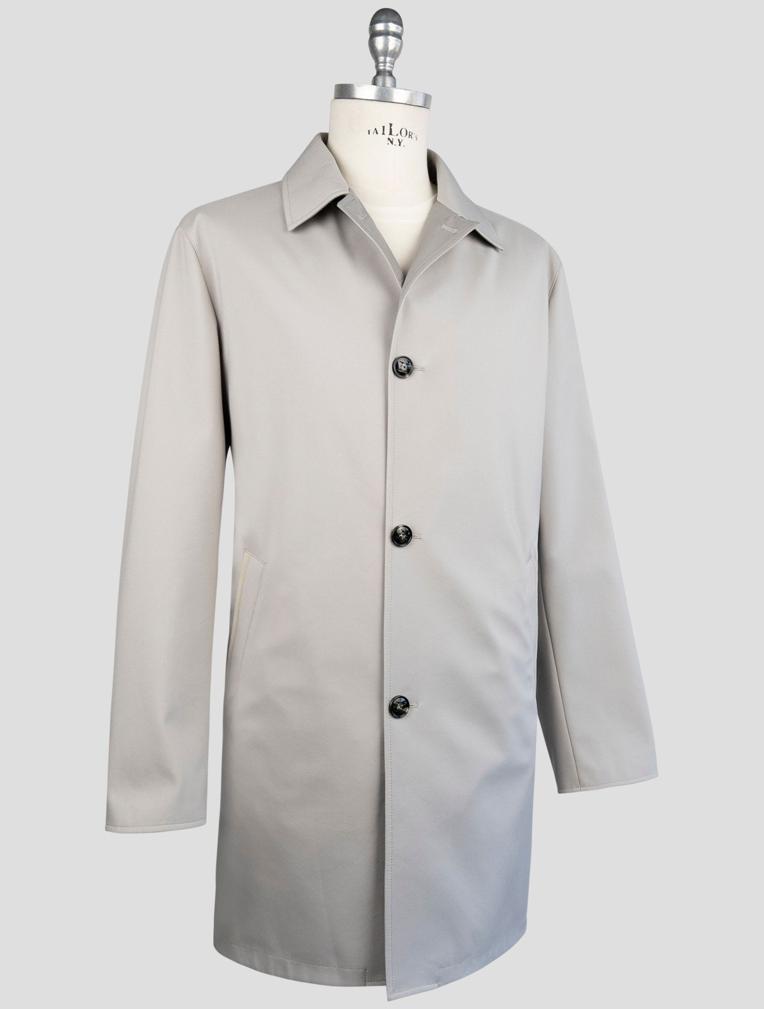 Kiton Taupe Pl Reverse Overcoat