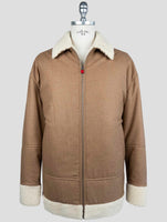 Kiton Brown Wool Cashmere Coat