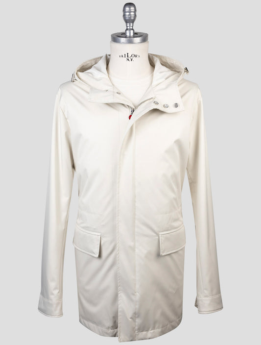 Kiton White Pl Coat