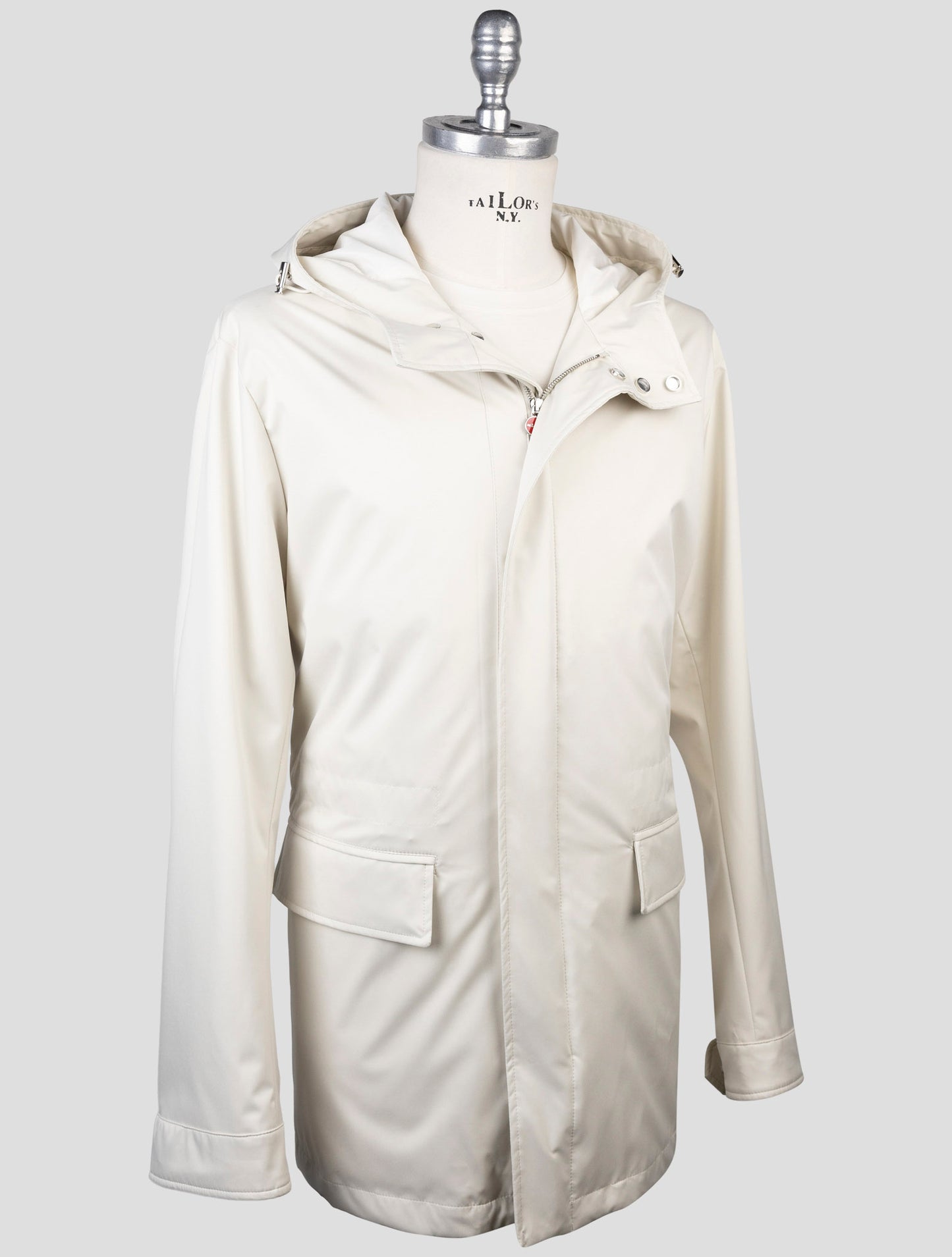 Kiton White Pl Coat
