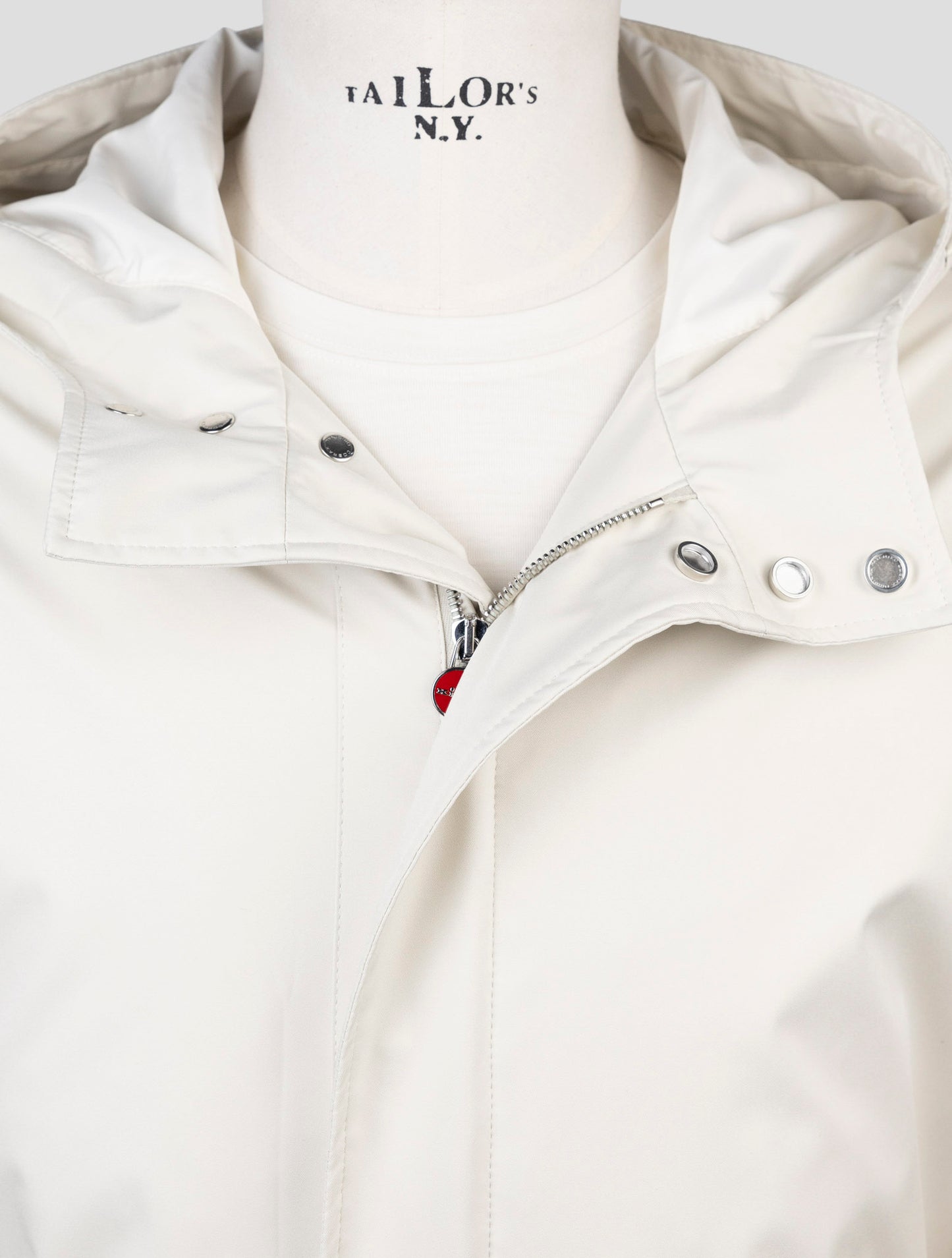 Kiton White Pl Coat