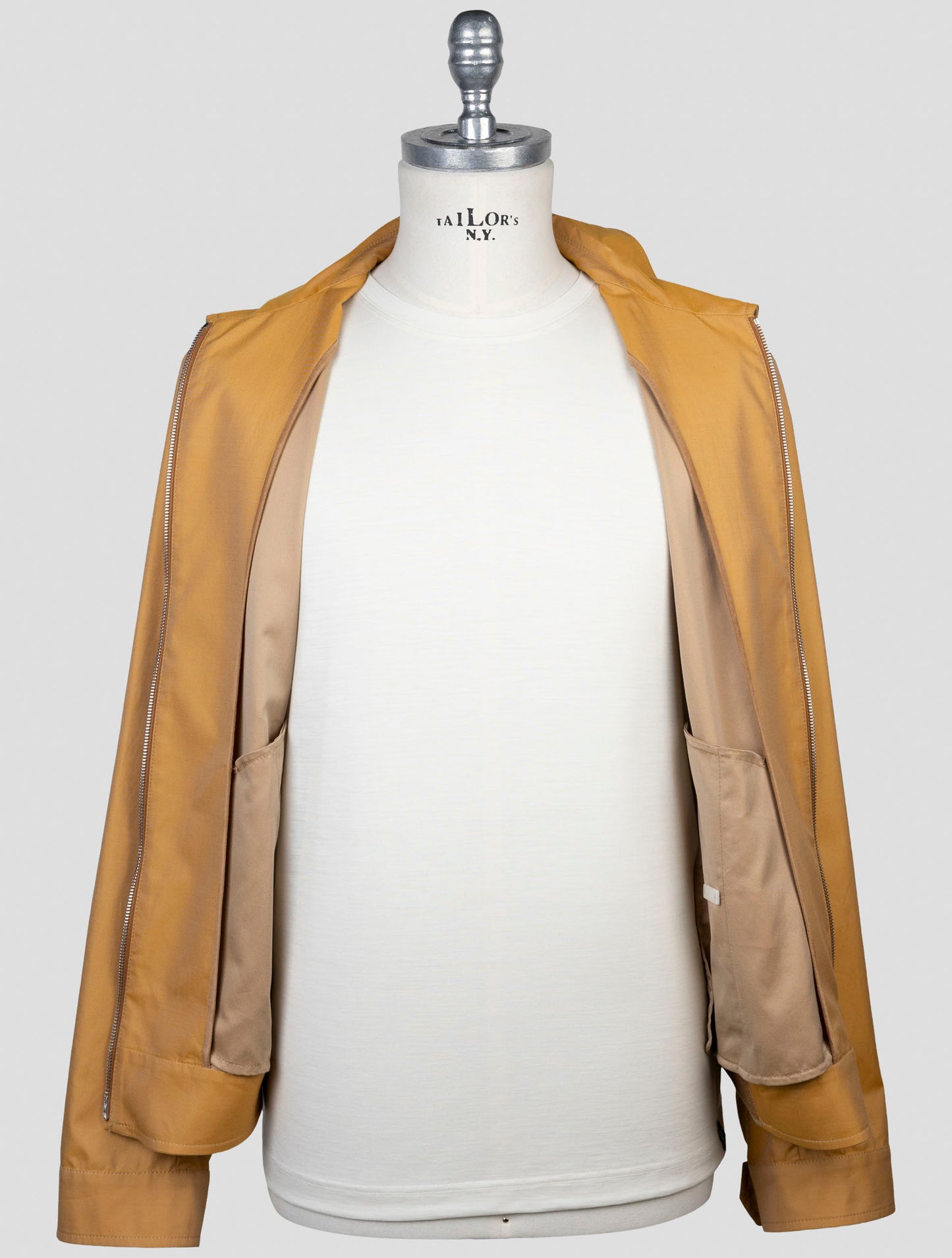 Kiton Brown Cotton Coat