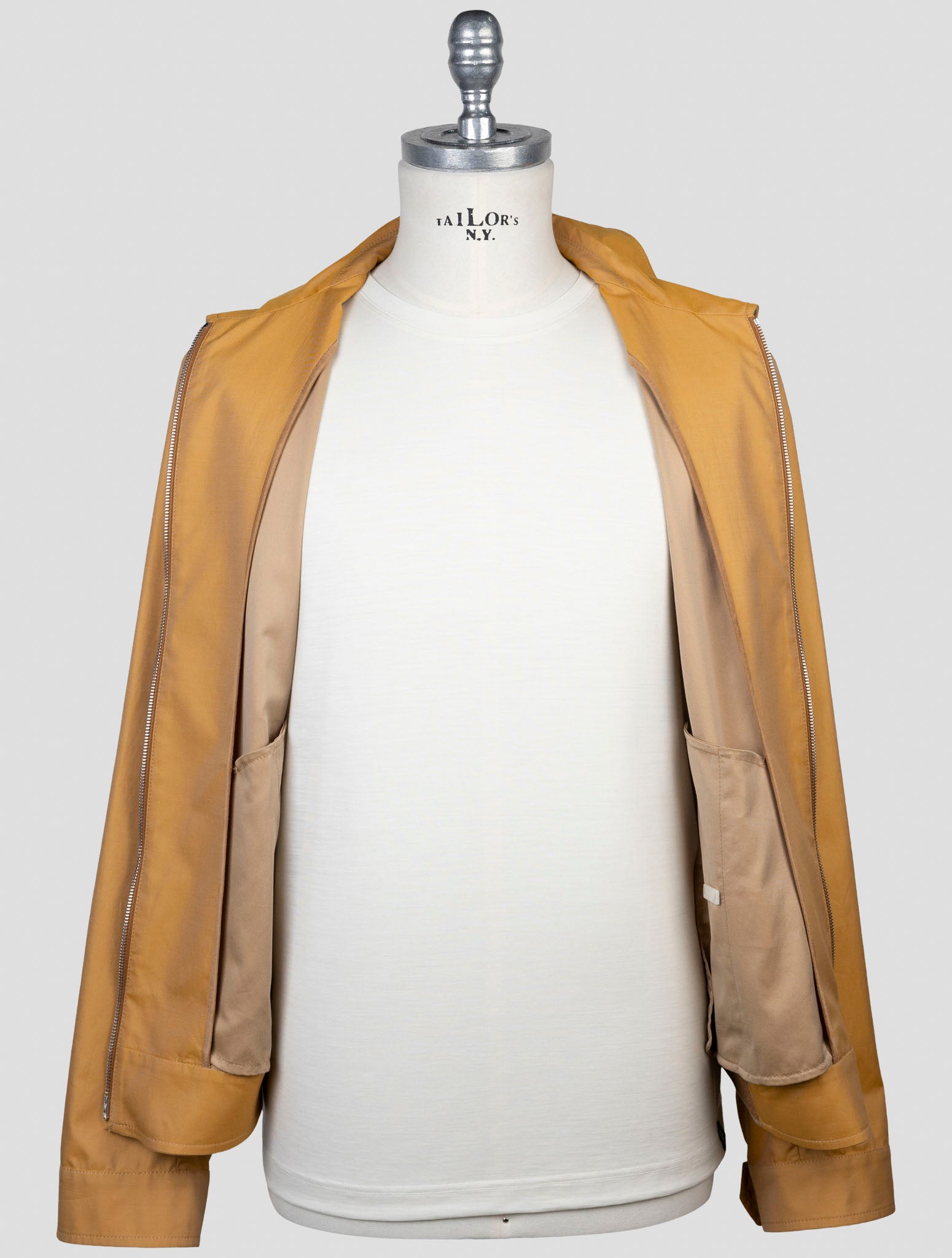 Kiton Brown Cotton Coat