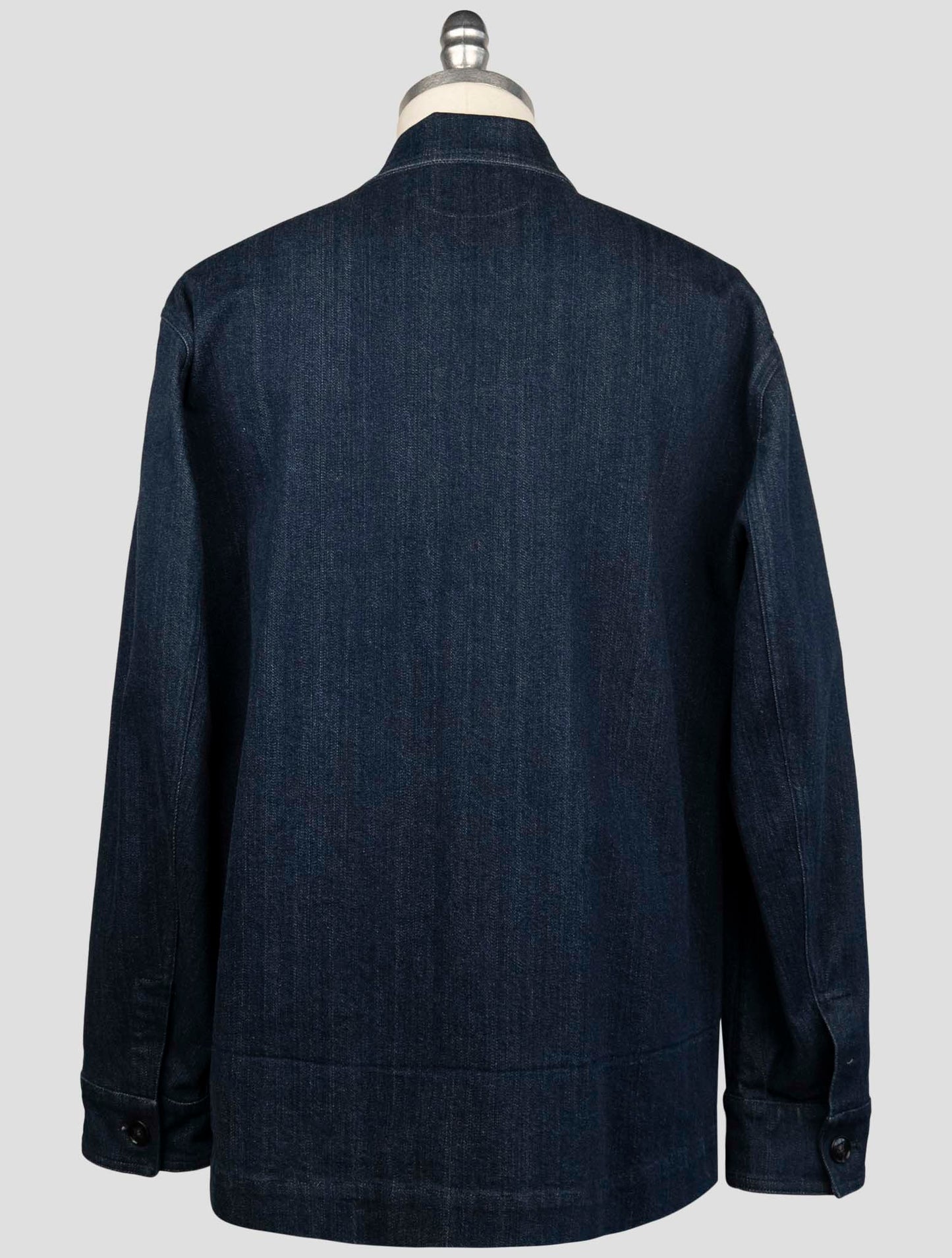 Kiton Blue Cotton Ea Coat