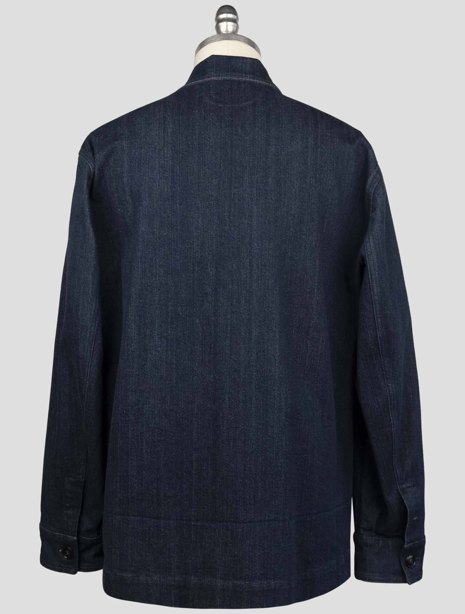 Kiton Blue Cotton Ea Coat