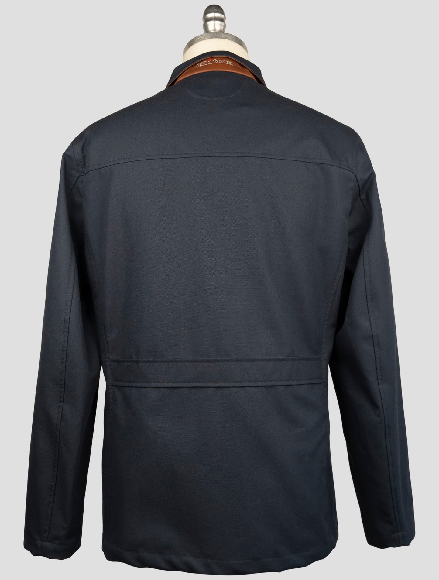 Kiton Blue Cotton Coat