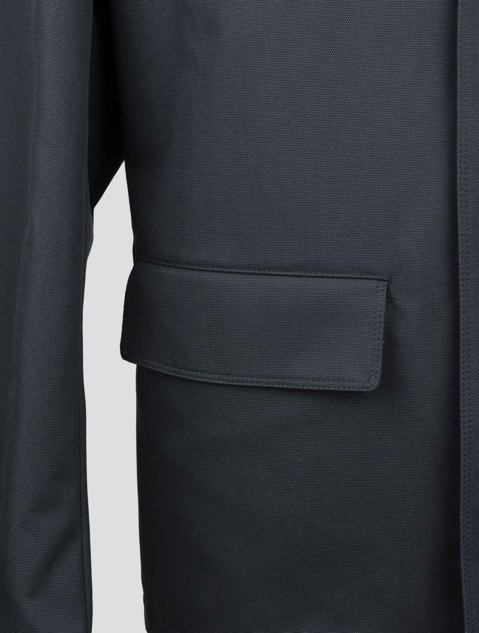 Kiton Blue Cotton Coat