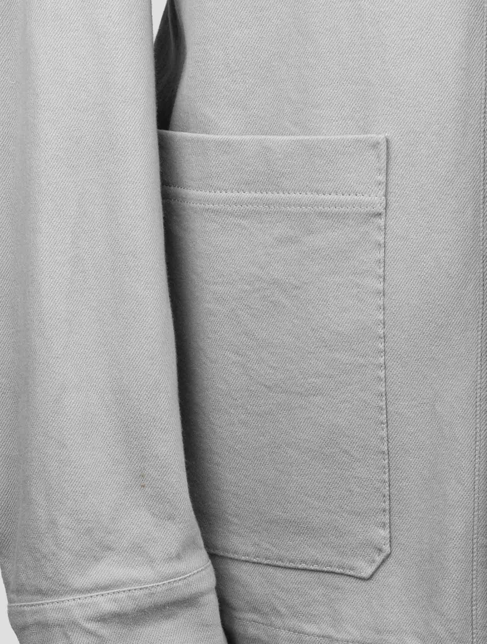 Kiton Gray Cotton Ea Coat