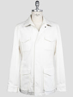 Kiton White Cotton Ea Coat