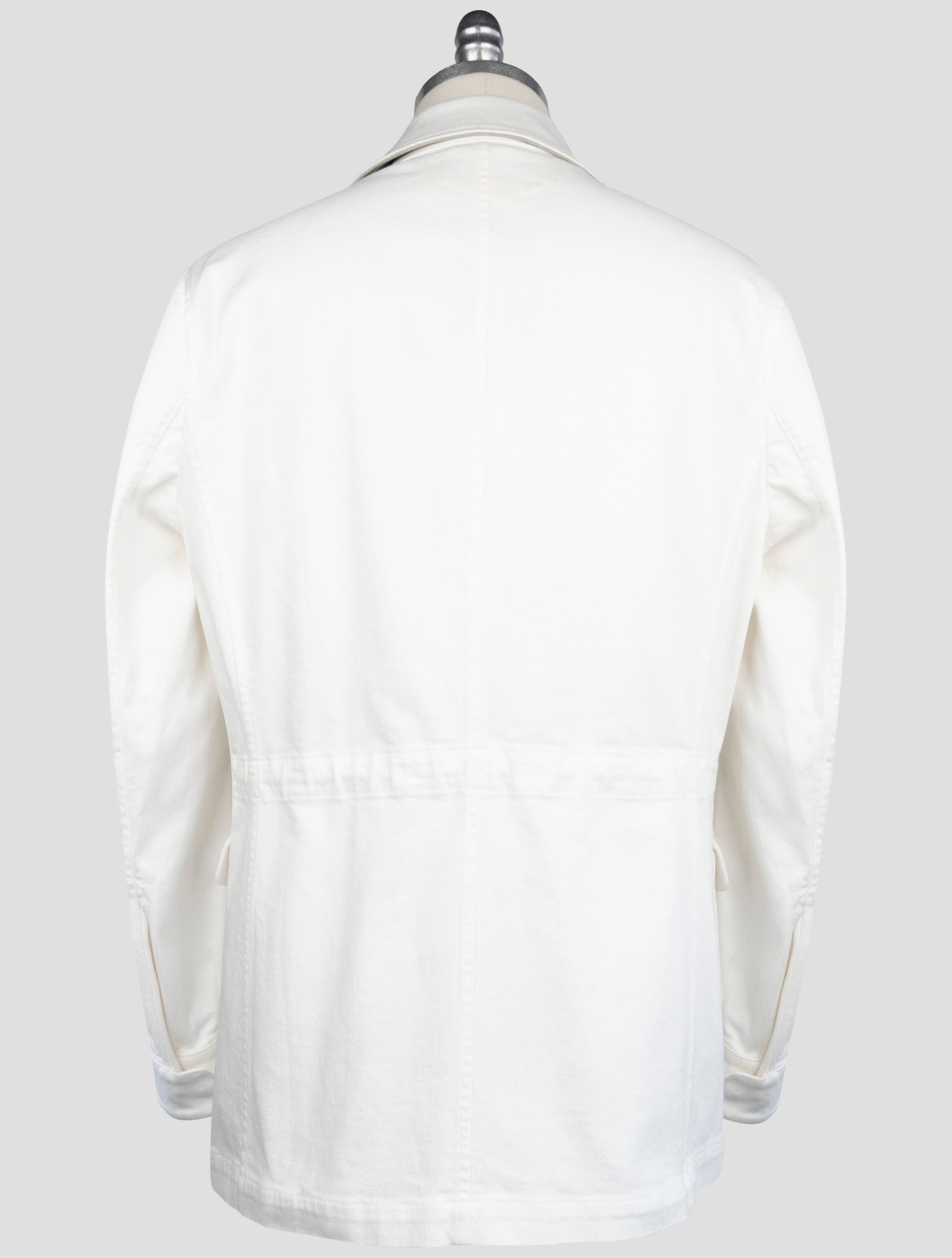 Kiton White Cotton Ea Coat