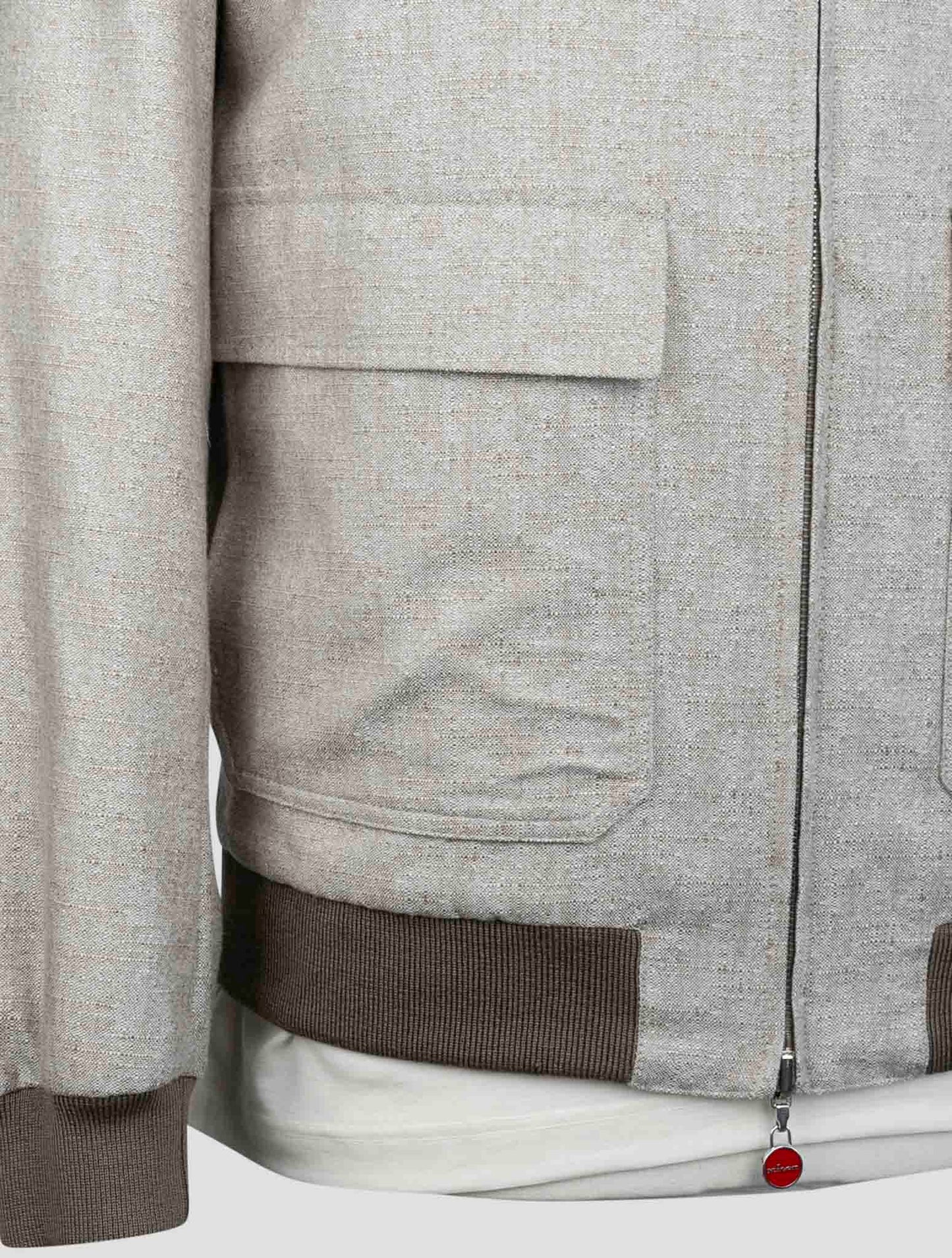 Kiton Blue Wool Cashmere Silk Pl Ea Reverse Coat