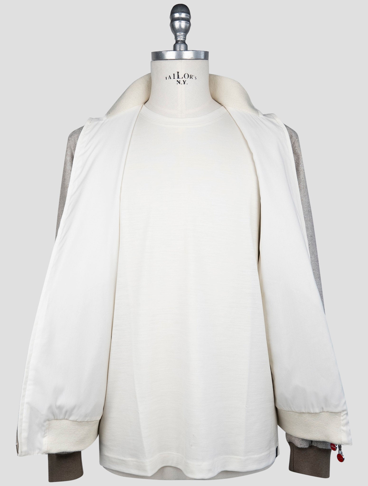 Kiton Blue Wool Cashmere Silk Pl Ea Reverse Coat