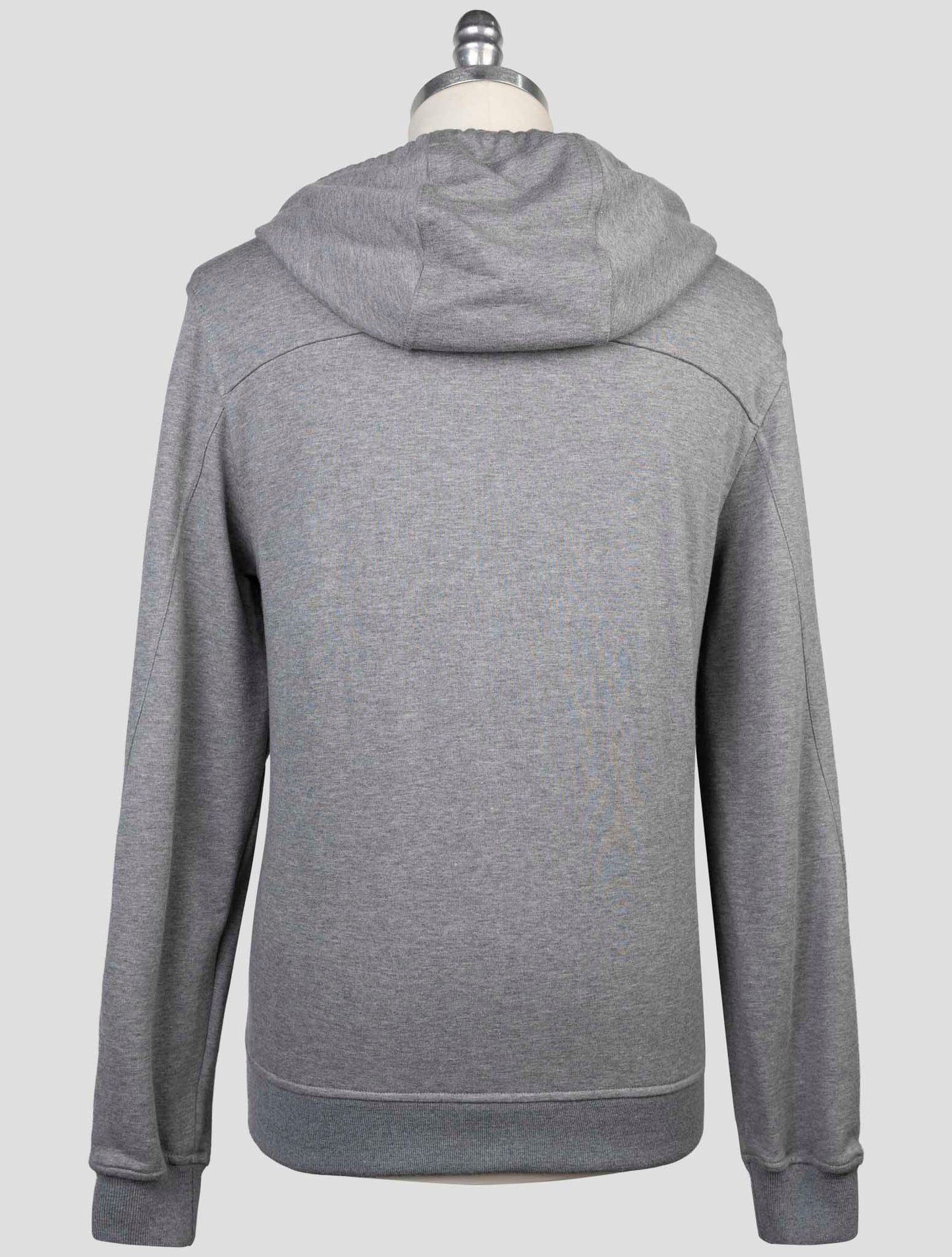 Kiton Gray Cotton Cashmere Sweater Hoodie