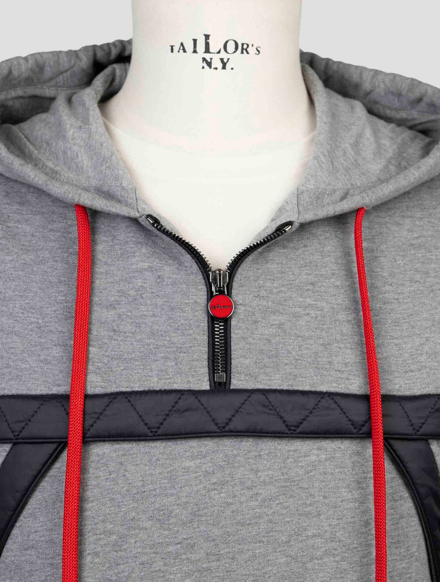 Kiton Gray Cotton Cashmere Sweater Hoodie