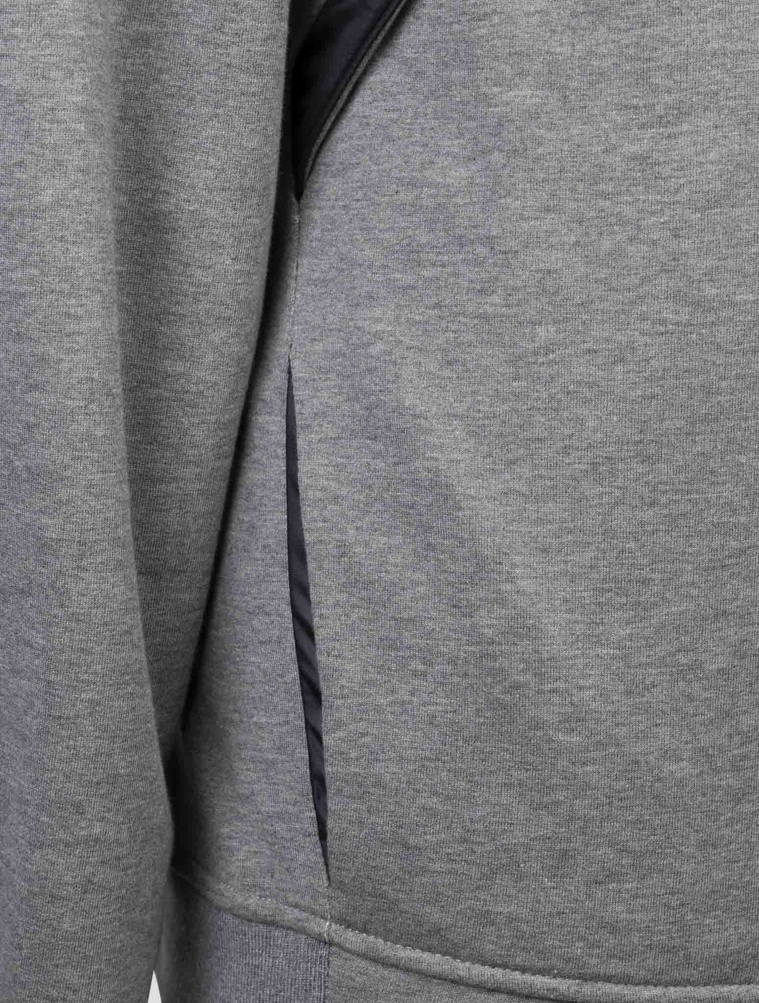 Kiton Gray Cotton Cashmere Sweater Hoodie