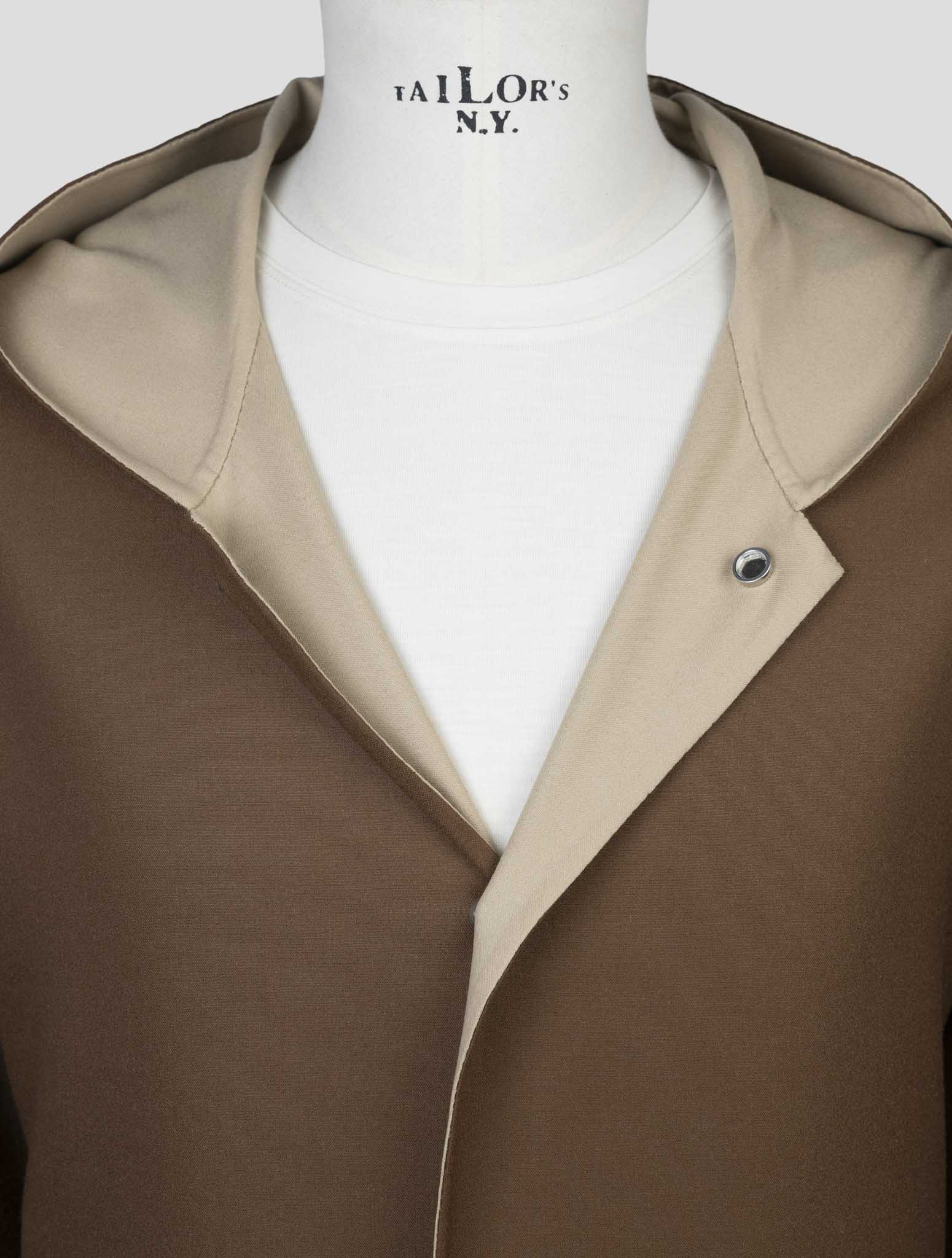 Kiton Brown Wool Ea Overcoat