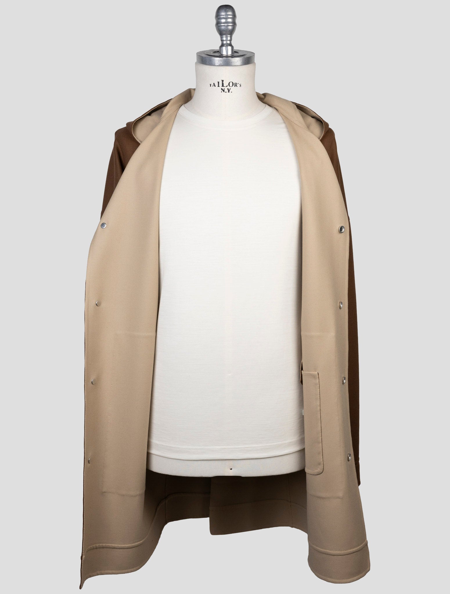 Kiton Brown Wool Ea Overcoat