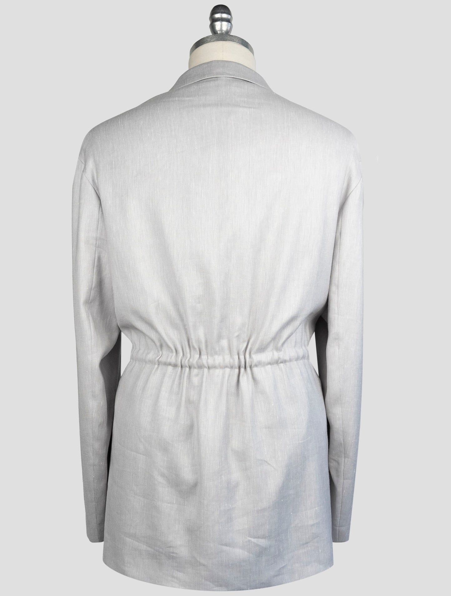 Kiton Gray Linen Cashere Silk Pa Ea Blazer
