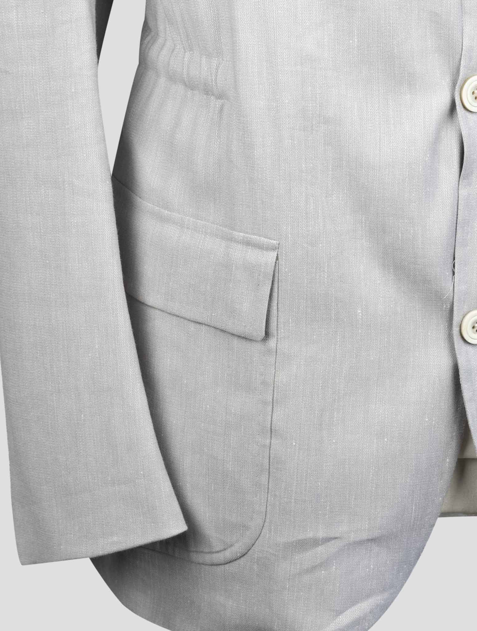 Kiton Gray Linen Cashere Silk Pa Ea Blazer