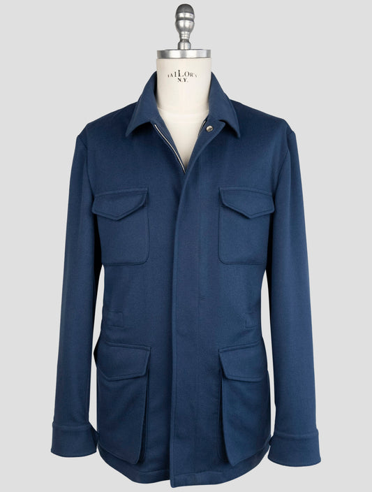 Kiton Blue Cashmere Coat
