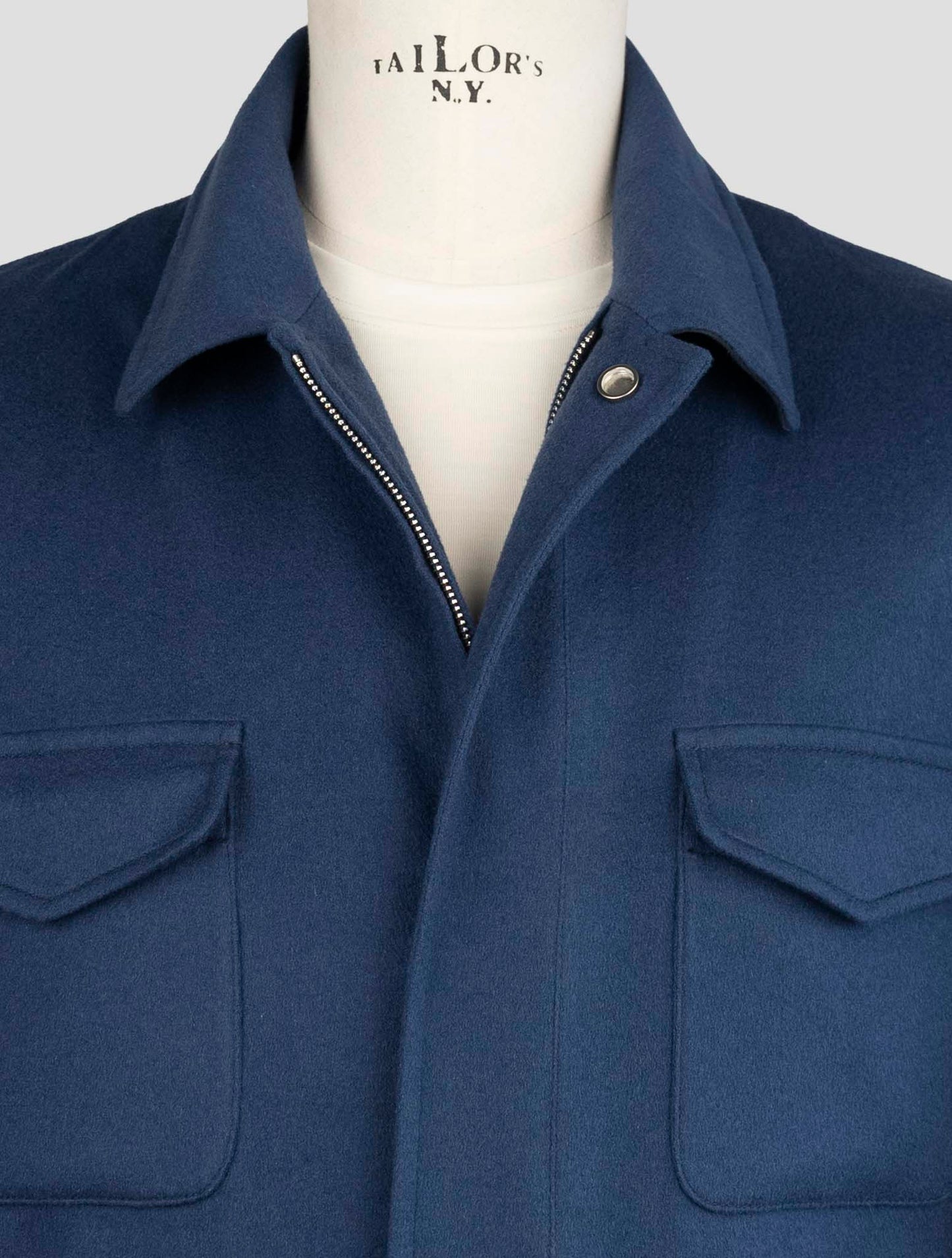 Kiton Blue Cashmere Coat