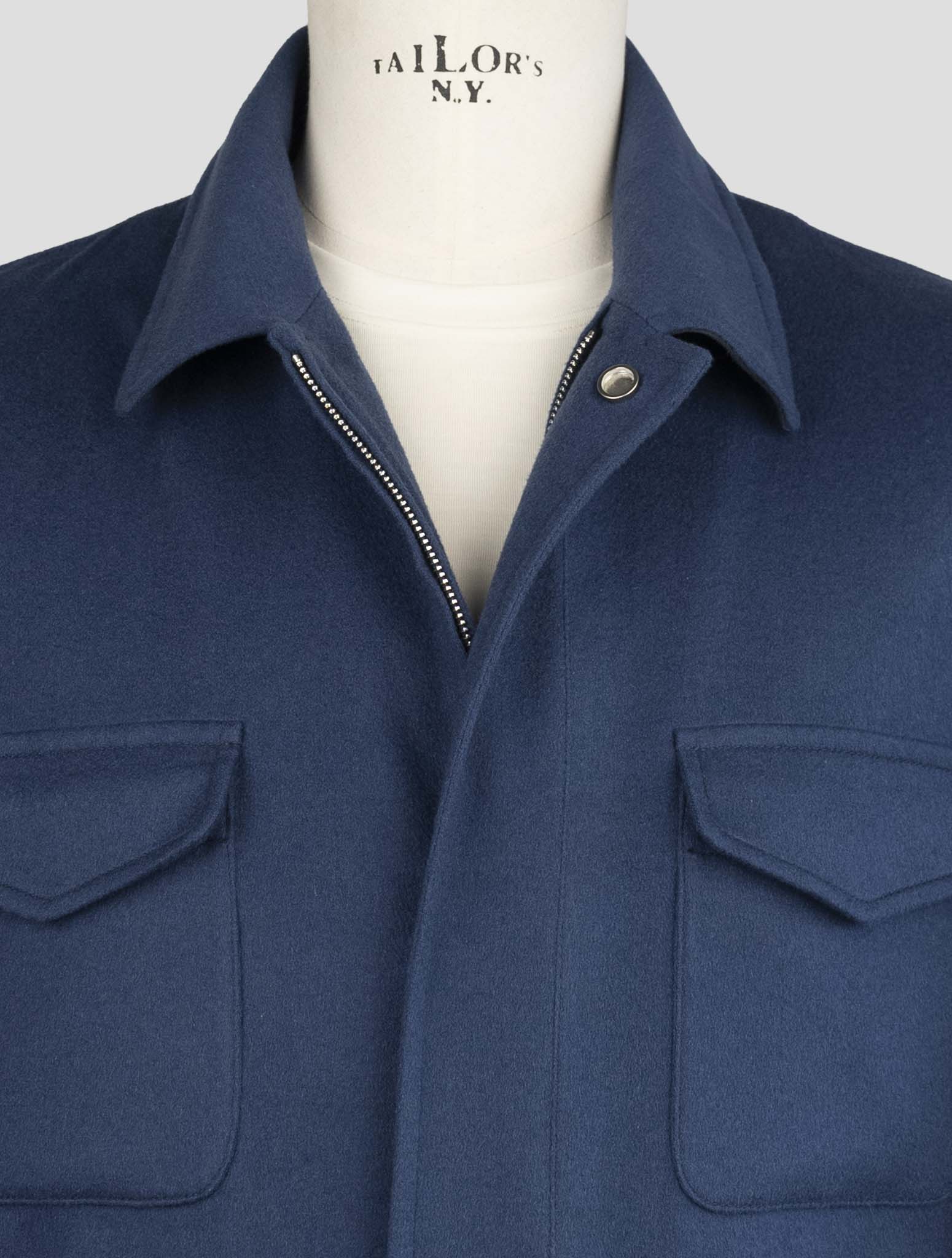 Kiton Blue Cashmere Coat
