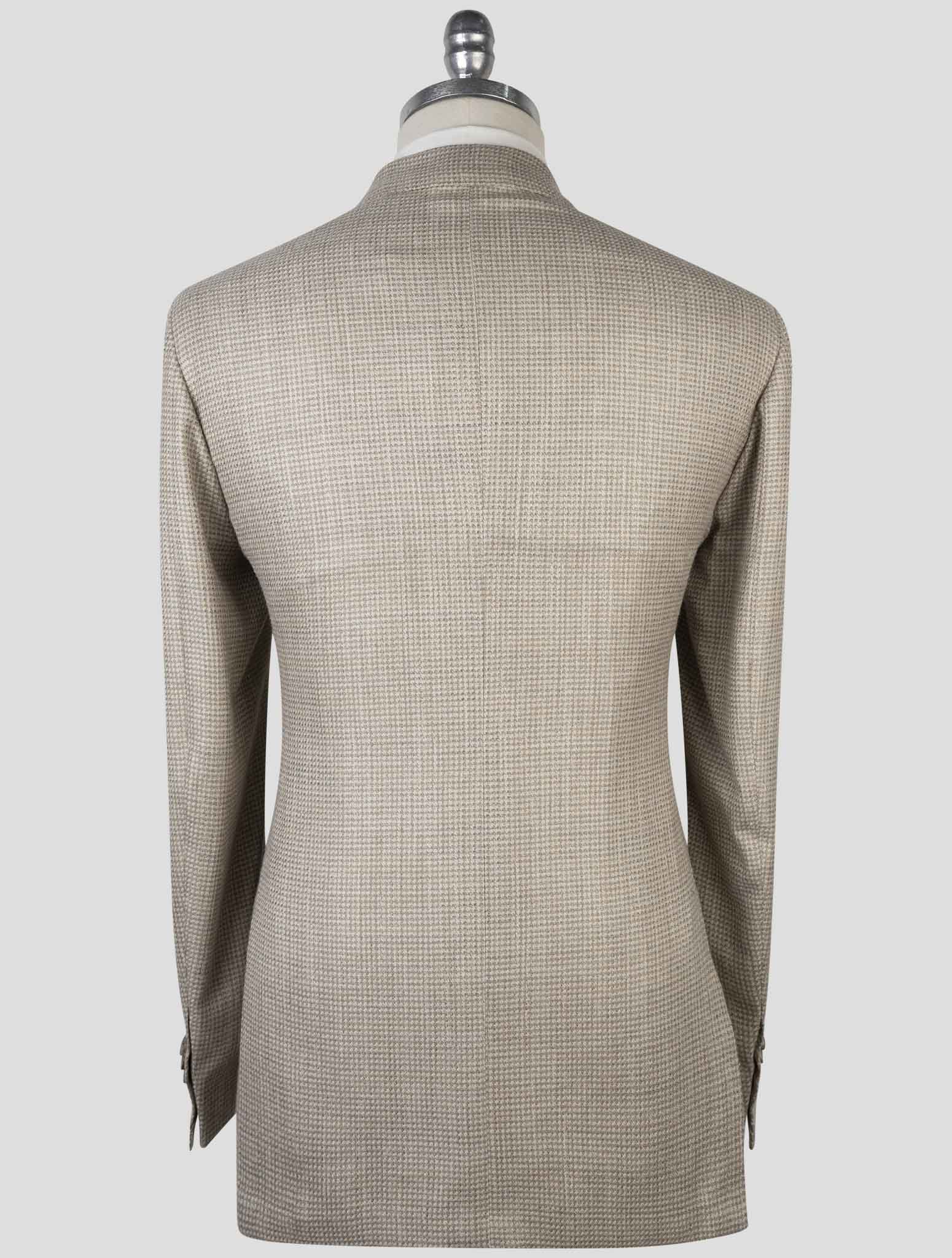 Kiton Brown Cashmere Virgin Wool Silk Linen Blazer