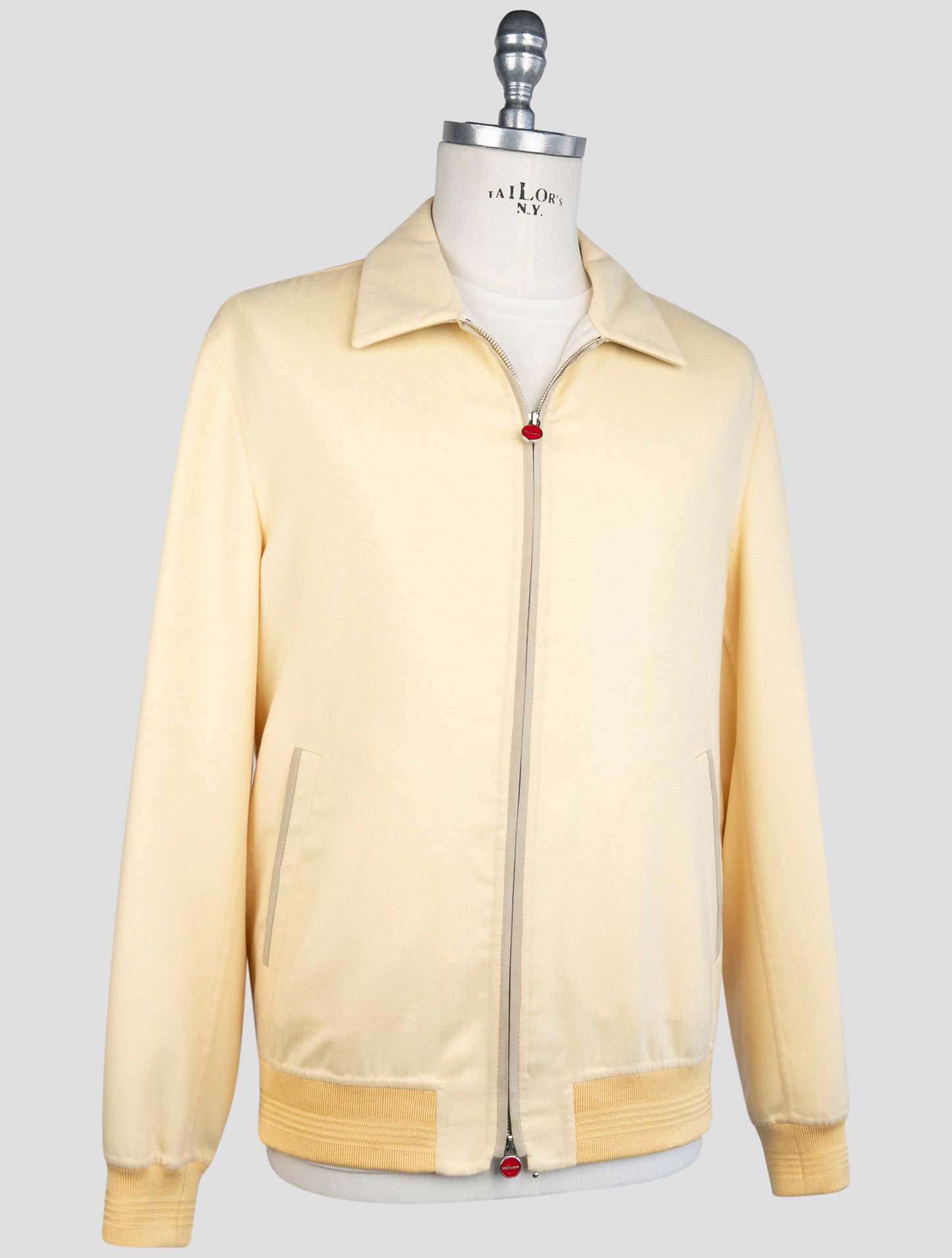 Kiton Yellow Cashmere Silk Coat